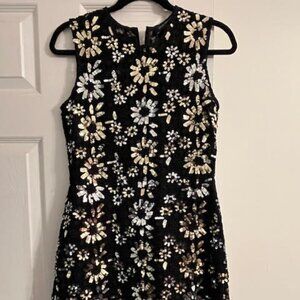 French Connection Black Floral Cocktail Dress